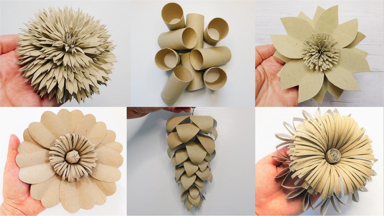 🥰 5 Adorable Toilet Paper Roll Flower Ideas 🌼 The Best Recycled Craft 🌺 Cozy Home Decor DIY 💐