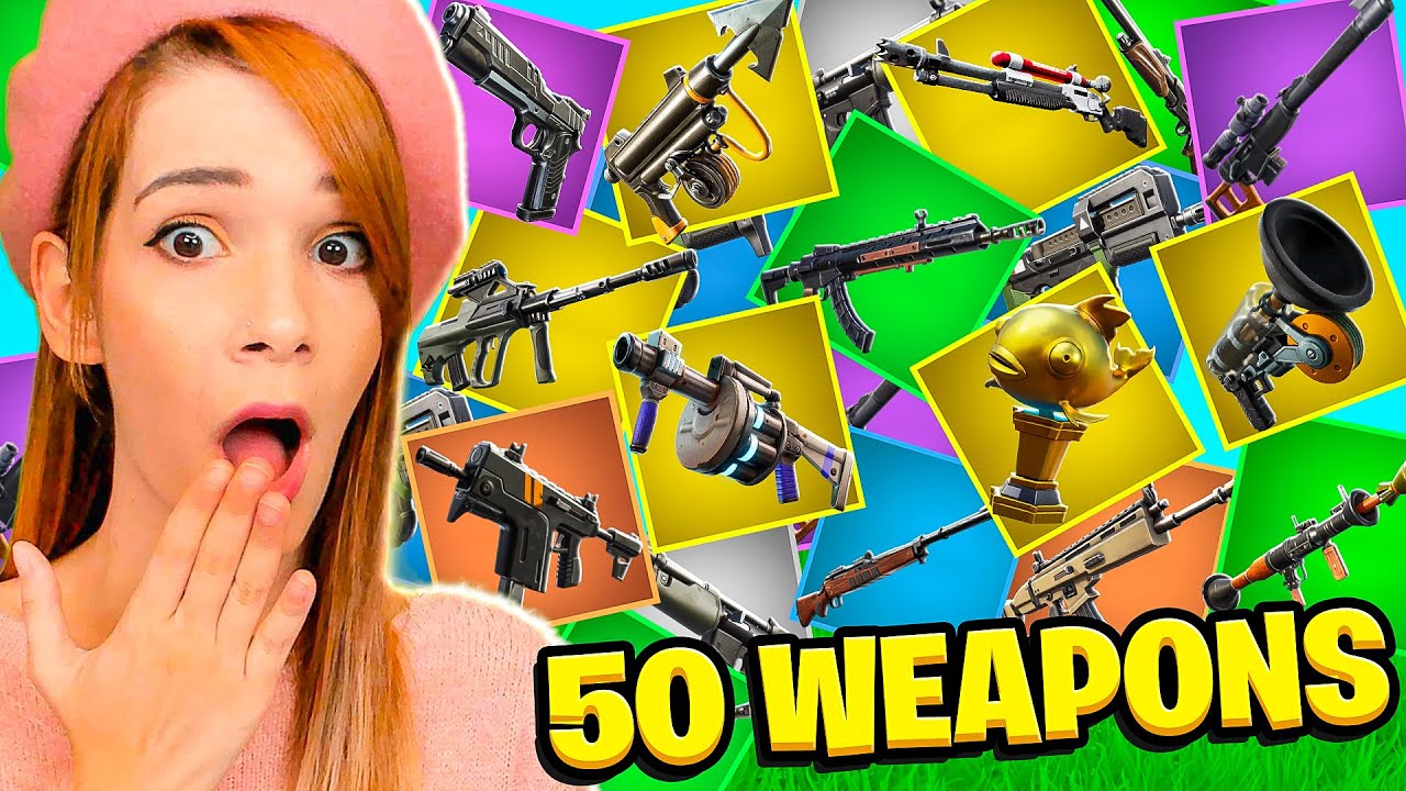 UNA KILL CON TUTTE LE 50 ARMI DI FORTNITE PER VINCERE!