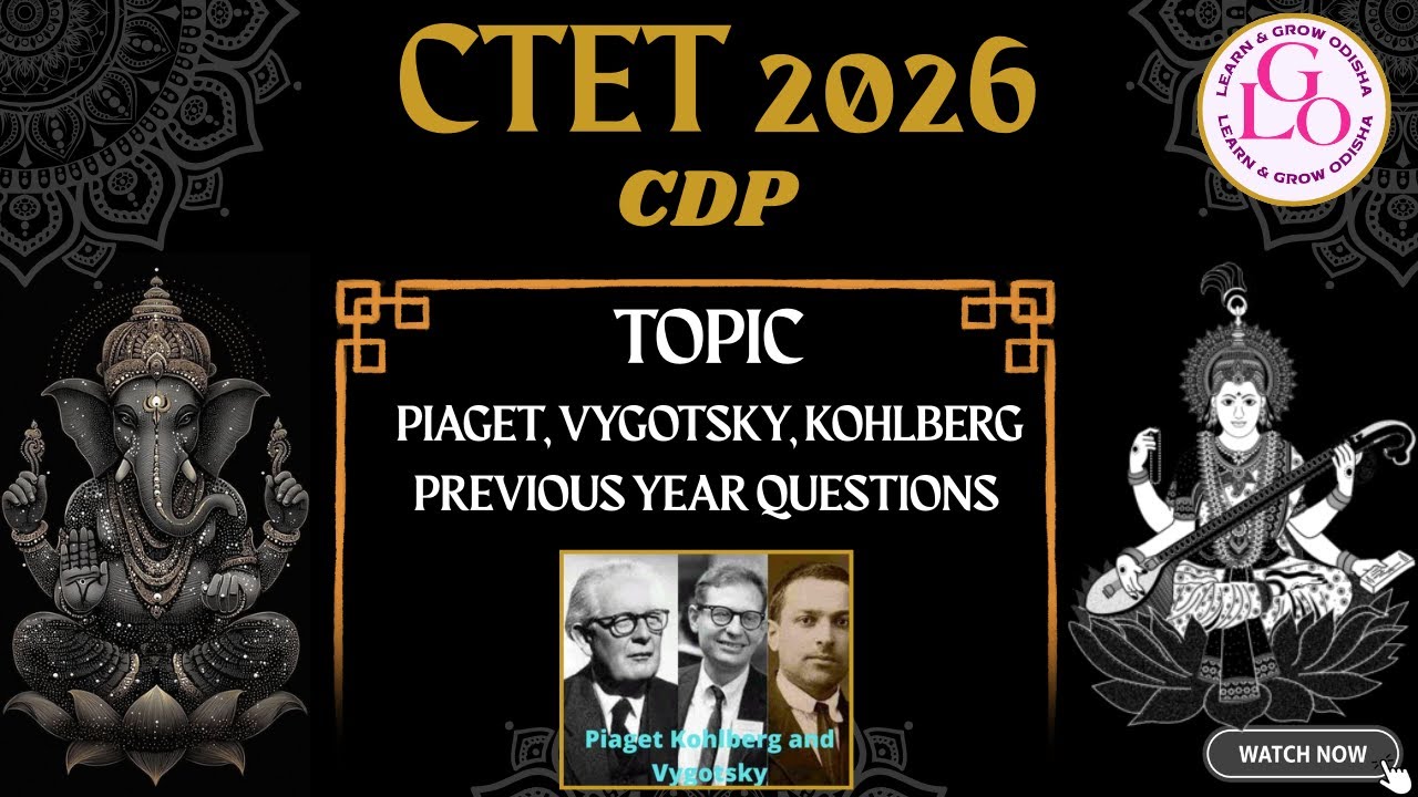 PIAGET, VYGOTSKY, KOHLBERG PREVIOUS YEAR QUESTIONS ||  CDP || CTET 2026