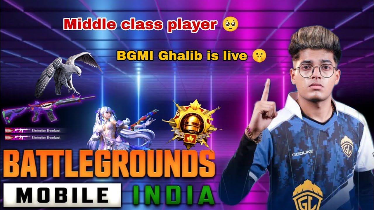 BGMI 🗣️ Middle class player 🥺 Ghalib is live 😱 please support all Bgmi players 🙏 Like & subscribe 👍