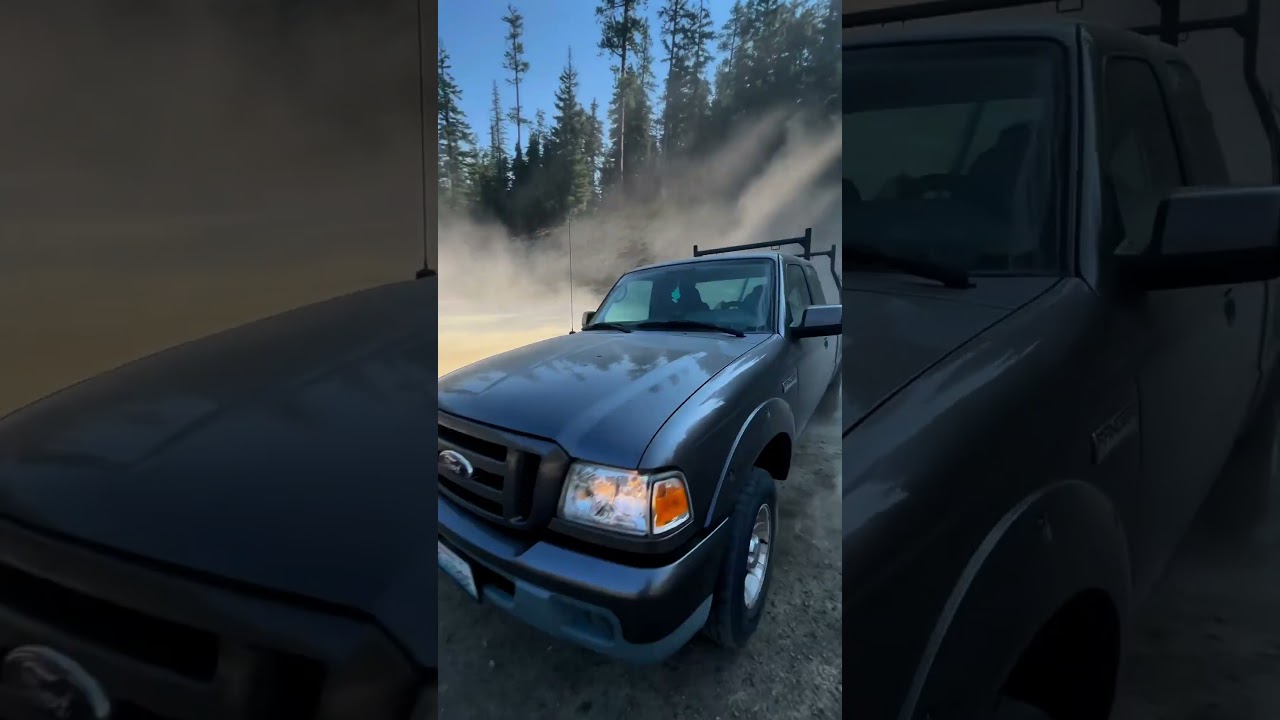 trucks thrive in the gravel 💪  #ranger #ford #drift #rally #rallycar #dirtfish #pnw #viral #fyp