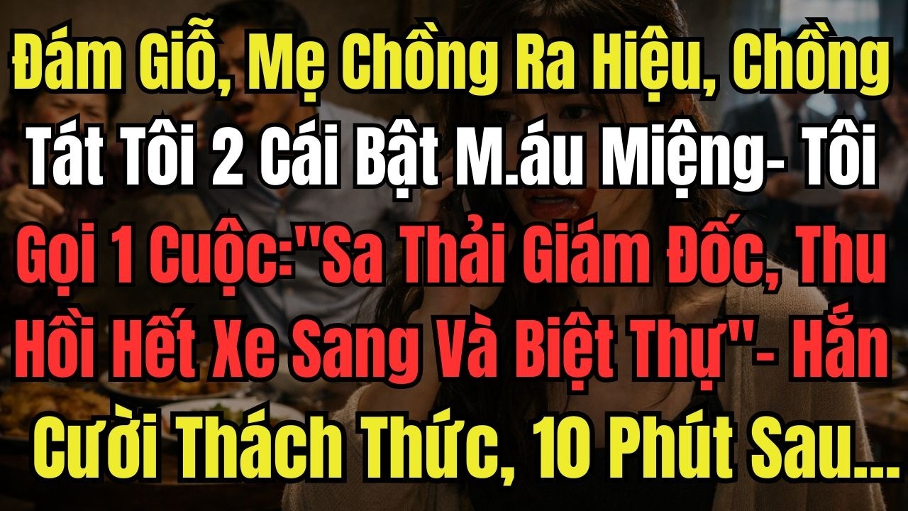 Đám Giỗ, Mẹ Chồng Ra Hiệu, Chồng Tát Tôi 2 Cái Bật Máu Miệng- Tôi Gọi 1 Cuộc: ''Sa Thải Giám Đốc,