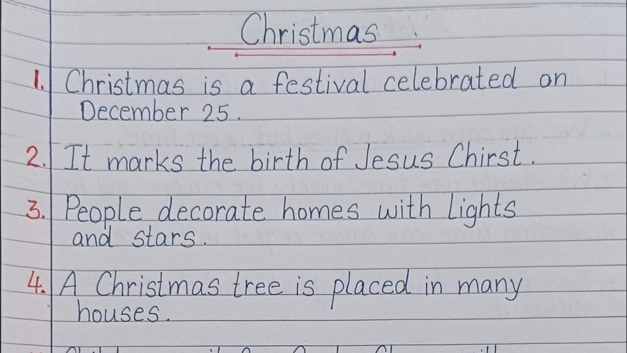 10 lines on Christmas in English/essay on Christmas/Christmas essay in English