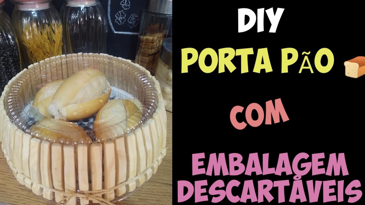 PREGADOR DE ROUPA + EMBALAGEM DE BOLO QUE IRIA PARA LIXO - LINDO PORTA PÃO