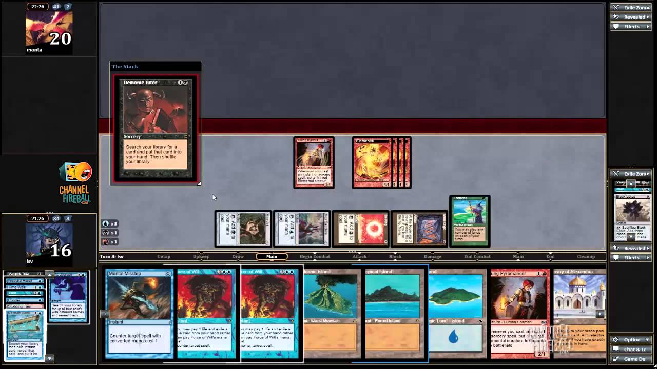Channel LSV -  Vintage Champs Qualifier:  Pyromancer (Match 1, Game 1)