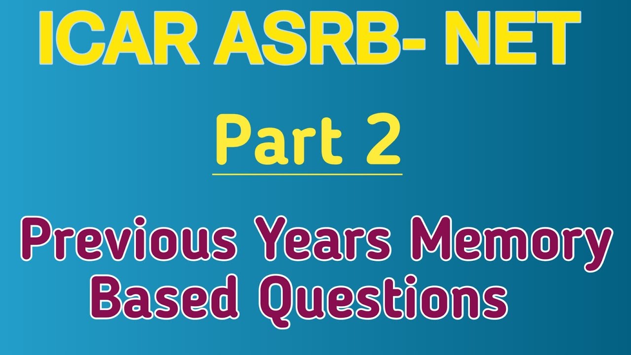 Agricultural Biotechnology Previous year Important Questions || ICAR_ASRB -NET 2025 || #akybiotech 