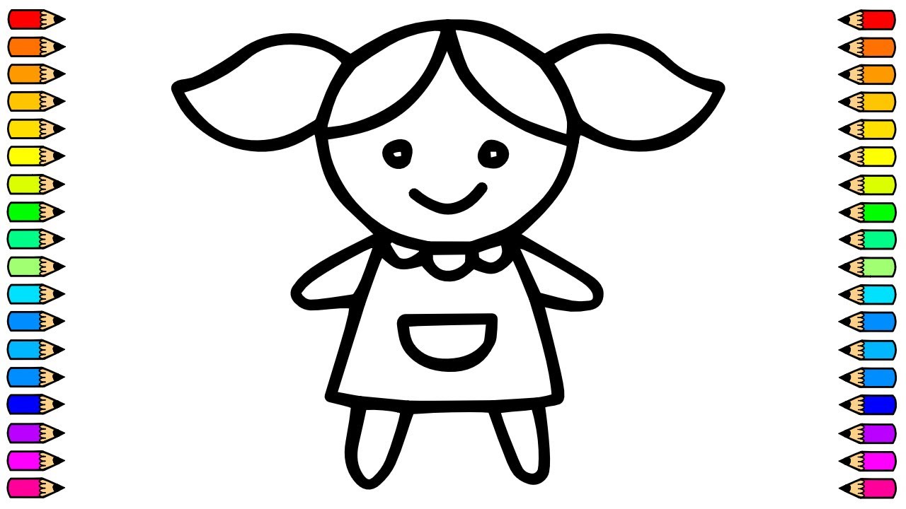 Cómo dibujar una MUÑECA / Dibujo de MUÑECA paso a paso / Dibujos para niños