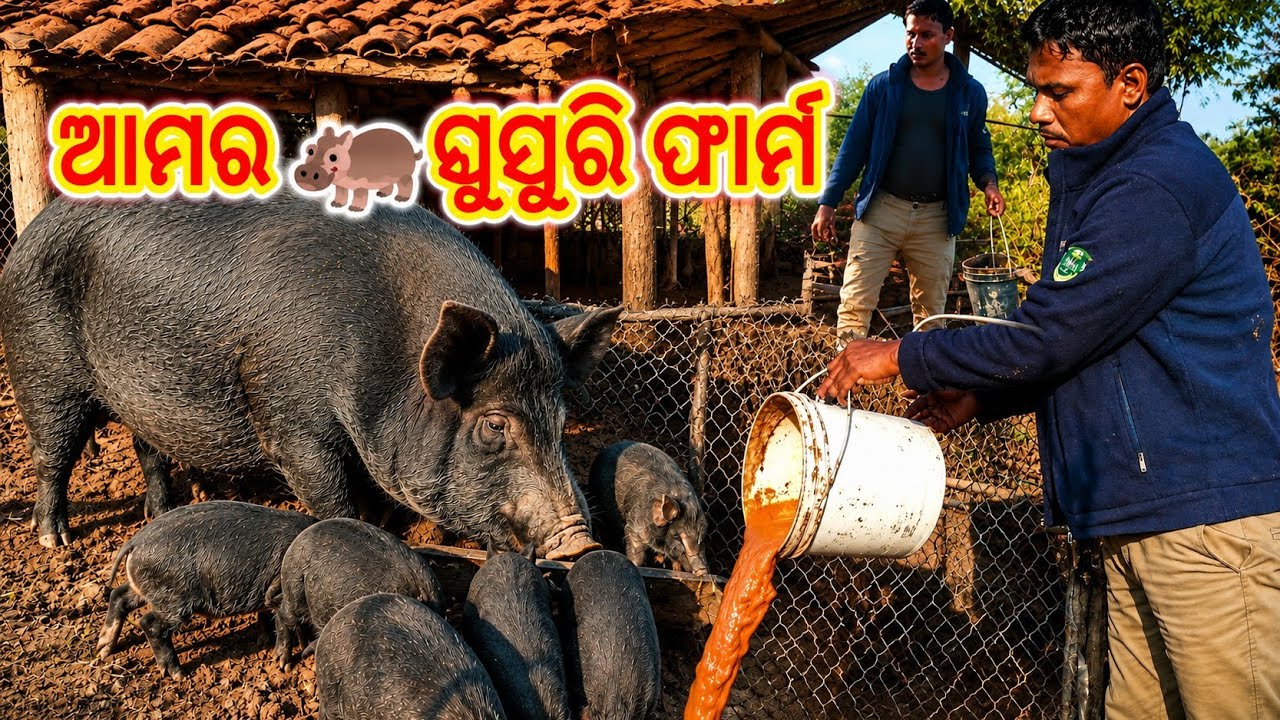 🔴 Chikatnali  Kapudipa!!Amara ghusuri chasa Ghara!! PIG selling place !! ghusuri ku dana dia heela🐖🐖