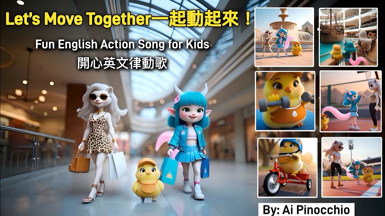 Let’s Move Together｜幼兒英文兒歌｜一起運動一起跳舞｜Kids Movement Song