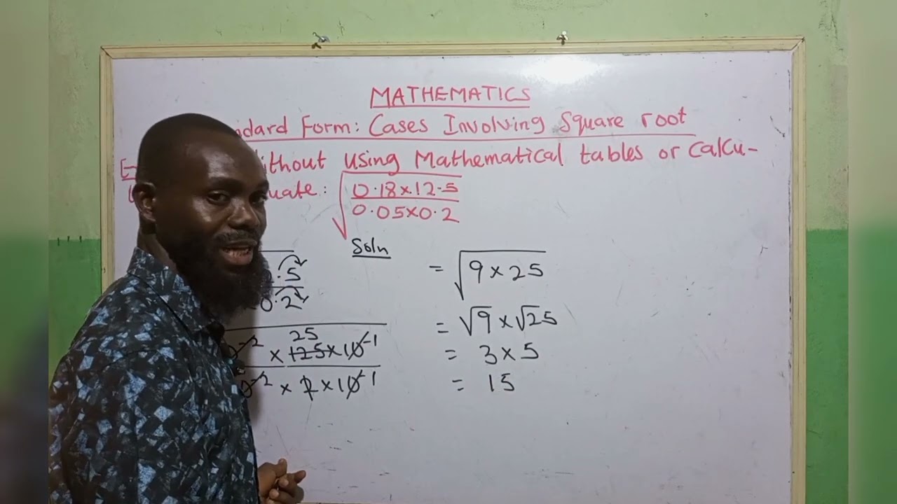 Standard Form|Cases Involving Square Root