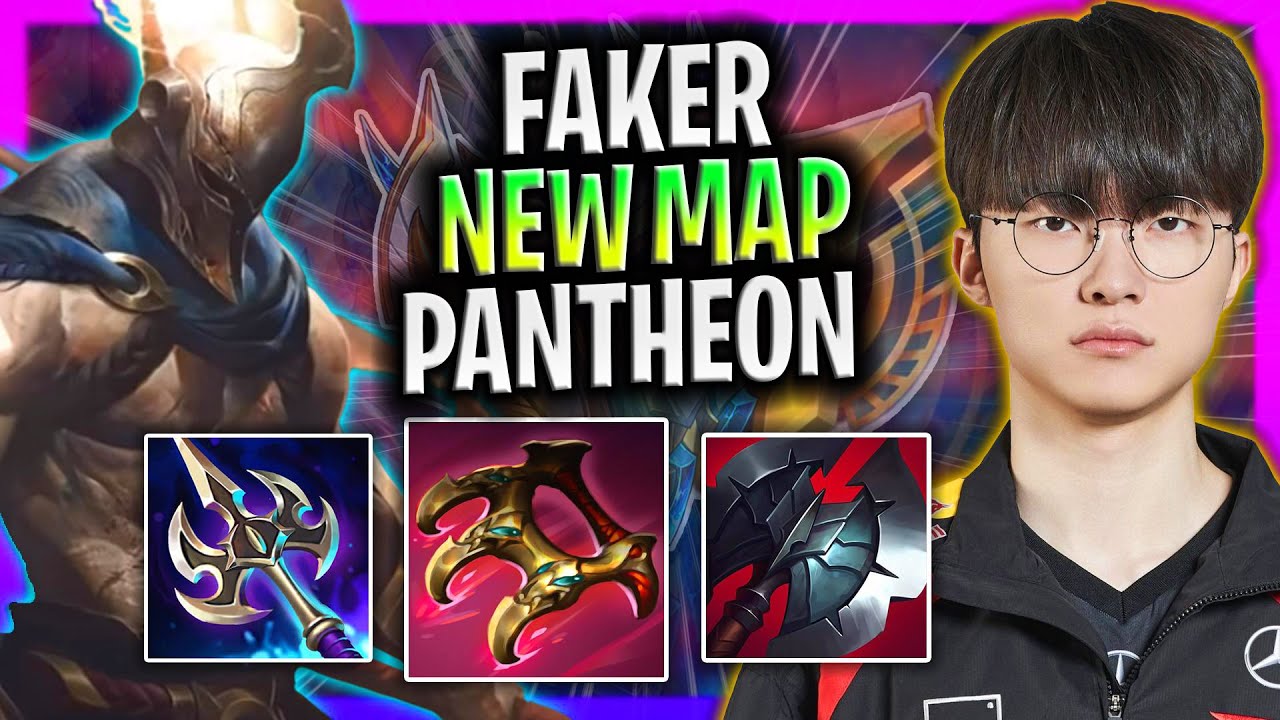 FAKER TRIES PANTHEON SUPPORT! *NEW MAP* | T1 Faker Plays Pantheon Support vs Elise!  Season 2025