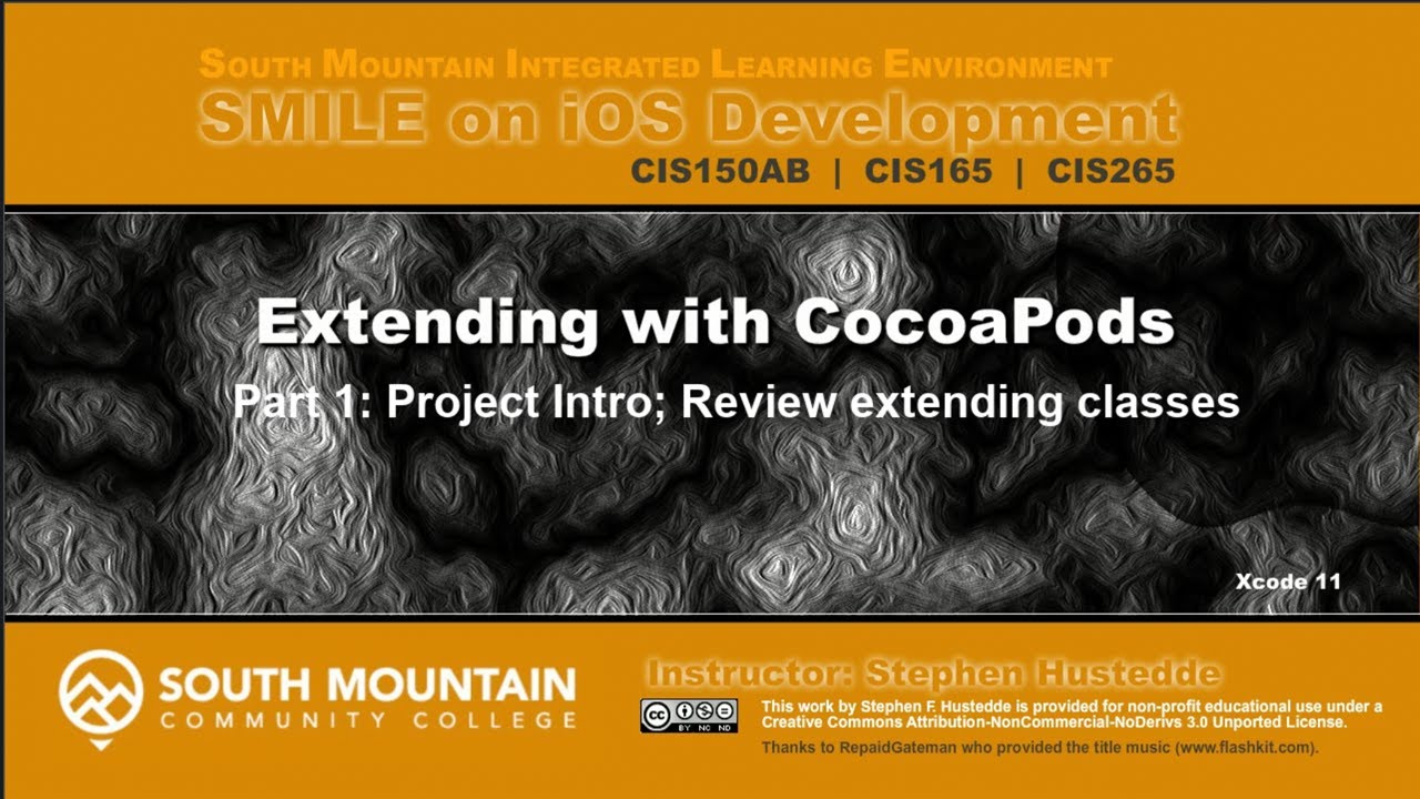 iOS Swift -  11E Extending with CocoaPods (Part 1)