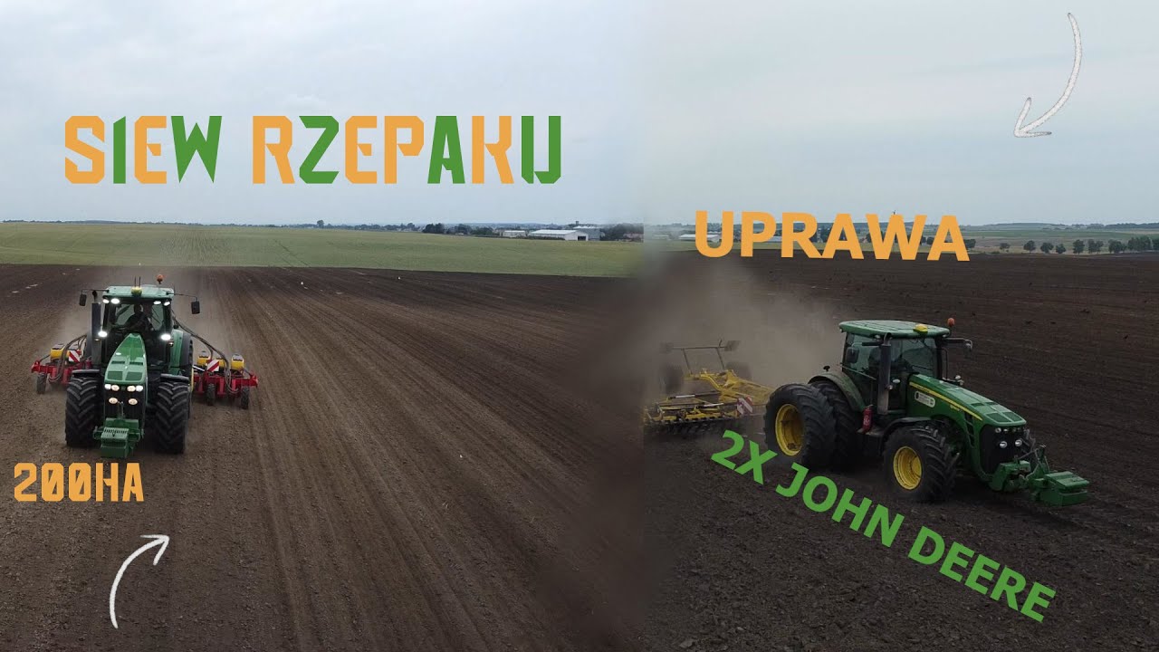 UPRAWA & SIEW RZEPAKU 2025 NA OGROMNĄ SKALĘ | 2X JOHN DEERE VS 200HA W AKCJI | GR RUDNICKI