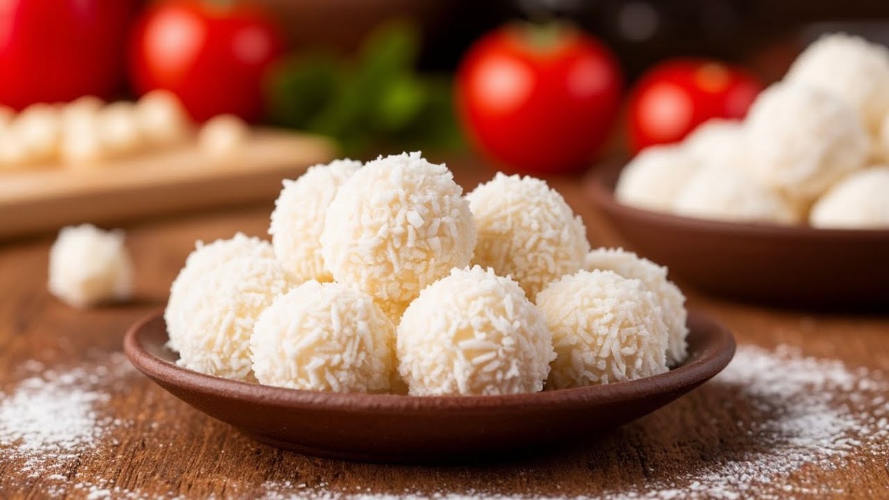RAFFAELLO AT HOME! It couldn't be easier. Only 4 ingredients. Magical candies in 15 minutes.