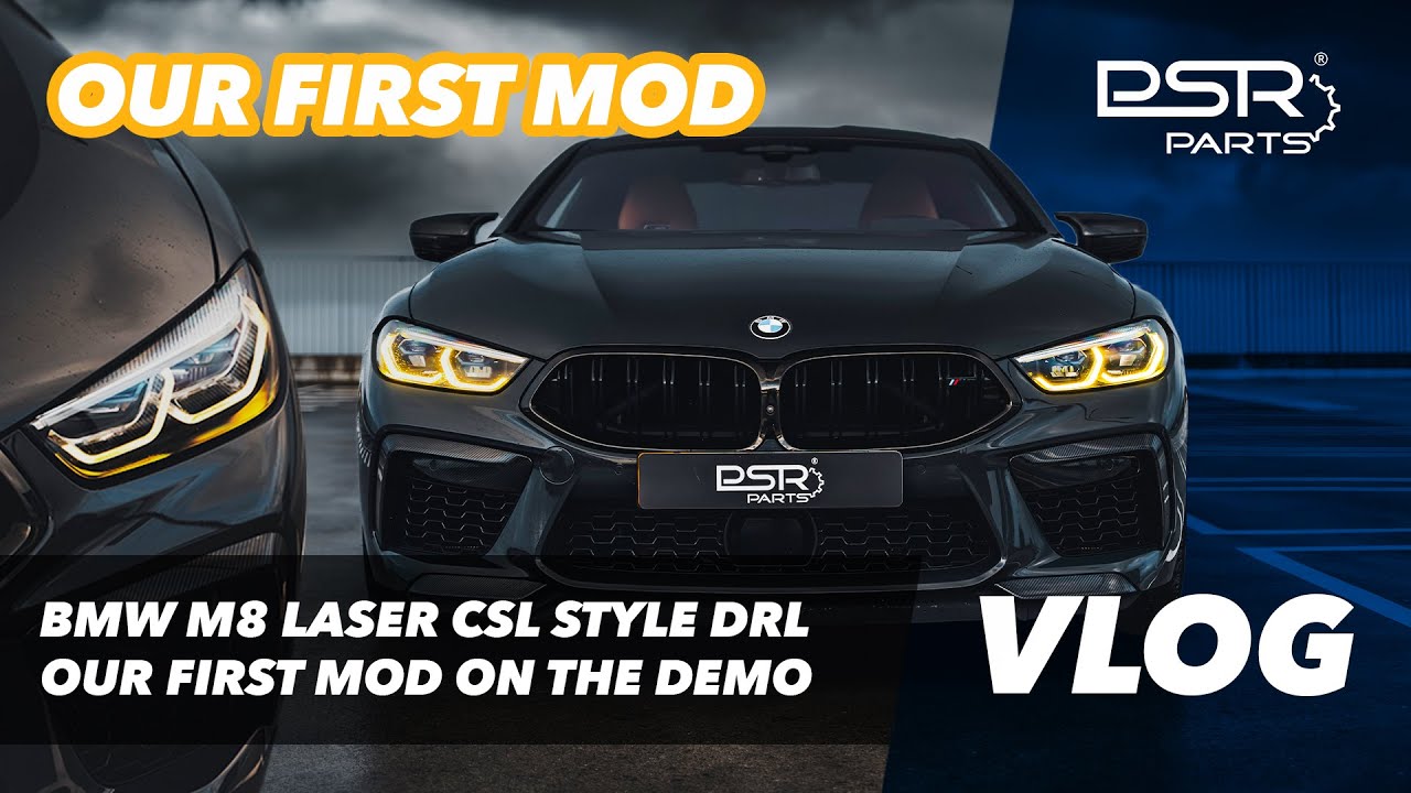 BMW F92 M8 Gets Its First Mod! Yellow CSL Style DRL Daytime Running Lights!