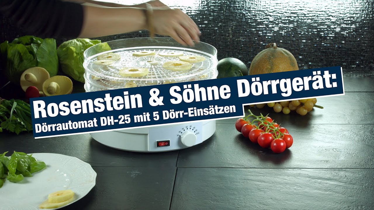 Rosenstein & S&ouml;hne D&ouml;rrger&auml;t: D&ouml;rrautomat DH-25 mit 5 D&ouml;rr-Eins&auml;tzen