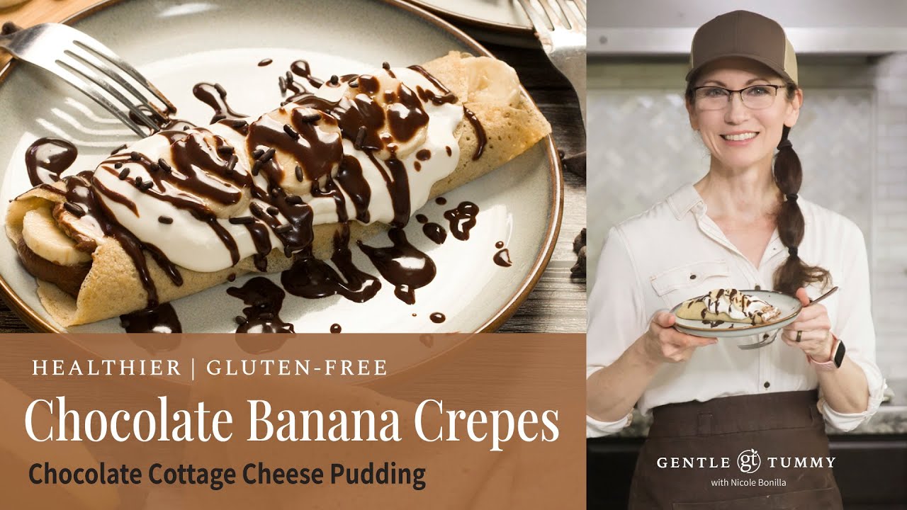 Healthier Gluten-Free Chocolate Banana Filled Crepes Recipe