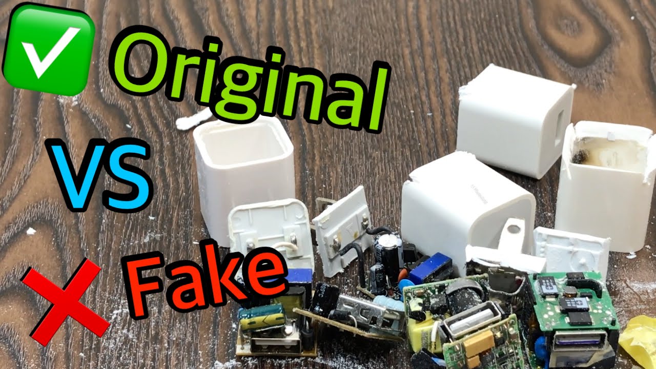 Apple 5W Adapter Original VS Fake Comparison