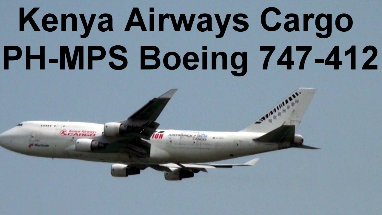 Kenya Airways Cargo PH-MPS Boeing 747-412 take-off @ Hong Kong International Airport (HKIA)