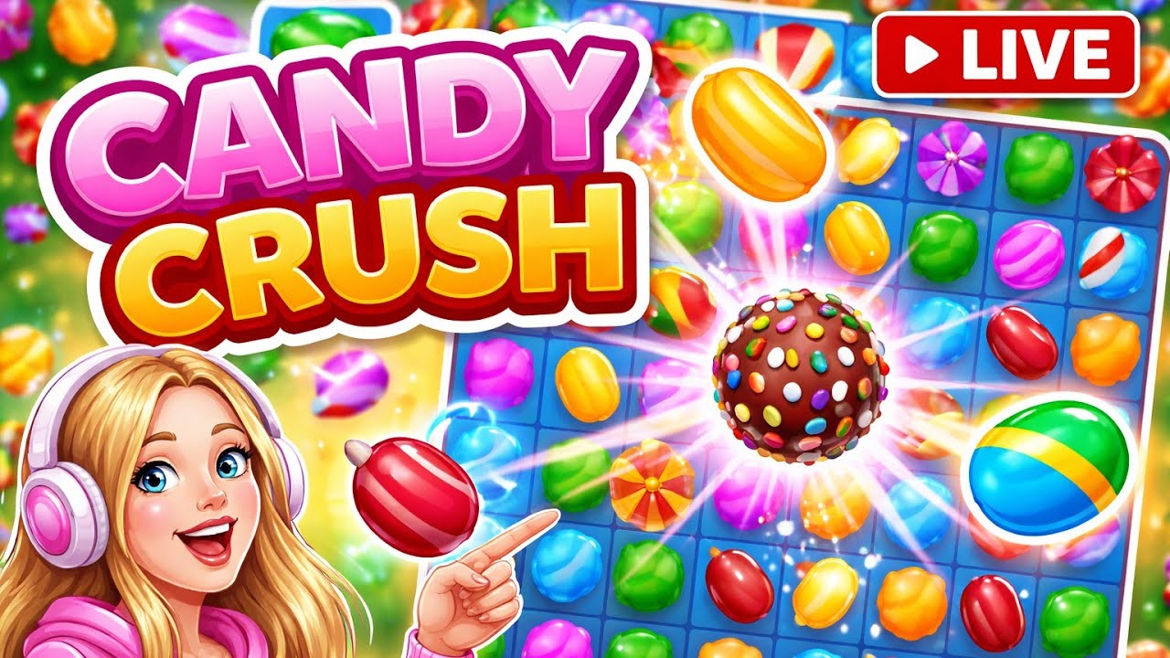 🔴 LIVE Candy Crush Saga Gameplay | Sweet Combos & Hard Level Challenge 🍬