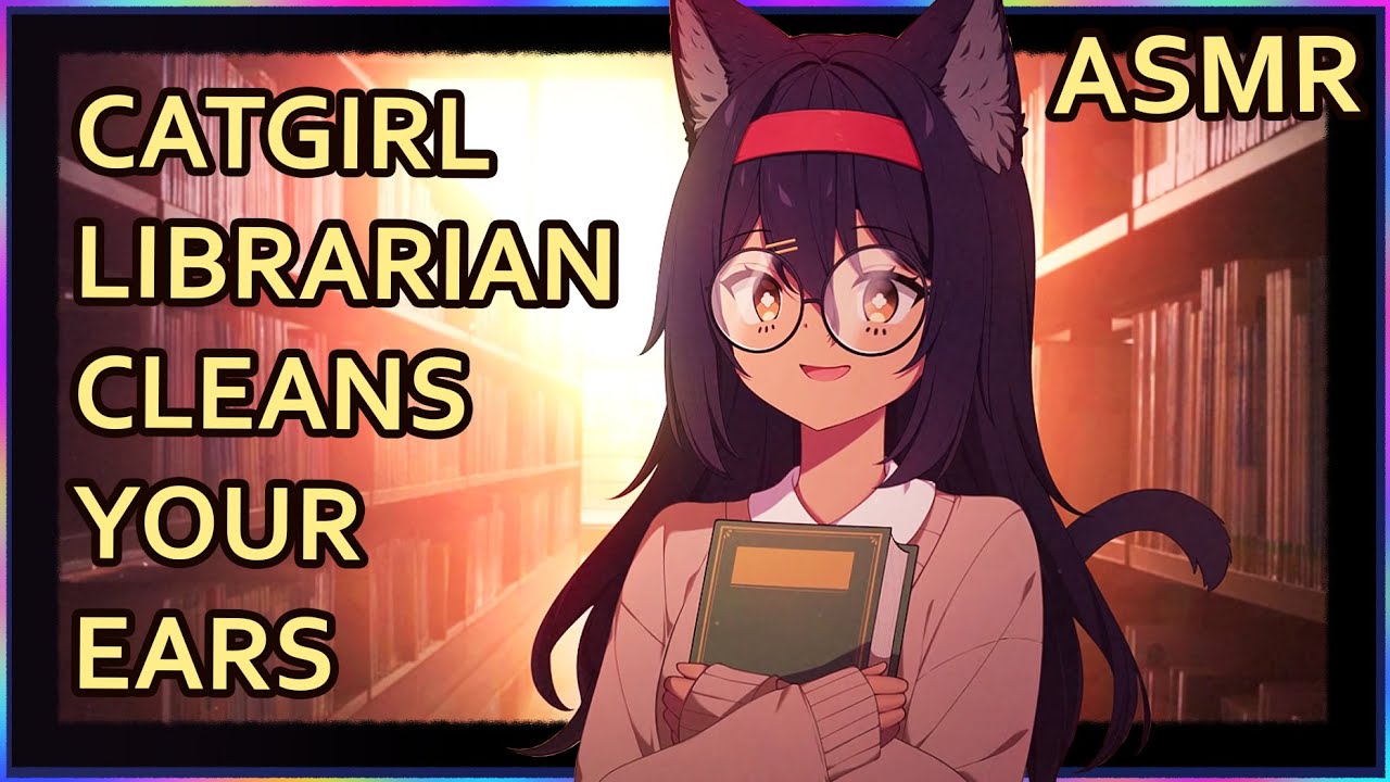 Librarian Catgirl | ASMR | Personal Attention | [typing] [ear cleaning] [writing] [paper cutting]