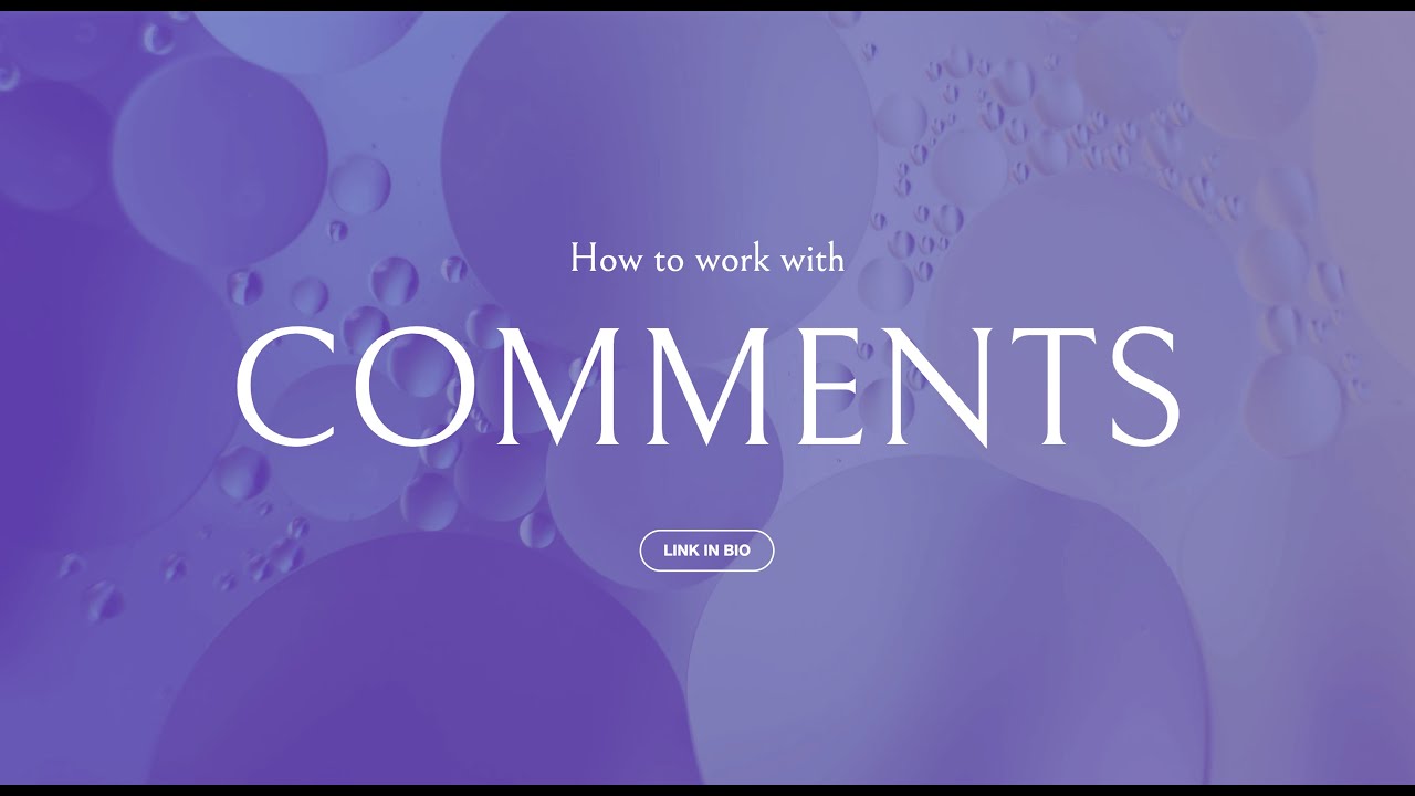 How to work with comments | Editor X