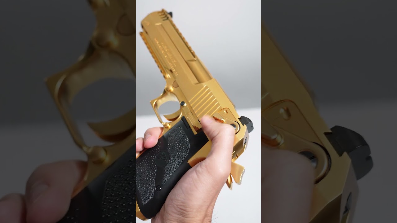 Gold Cybergun Desert Eagle L6 .50AE GBB #Airsoft Pistol #ASMR