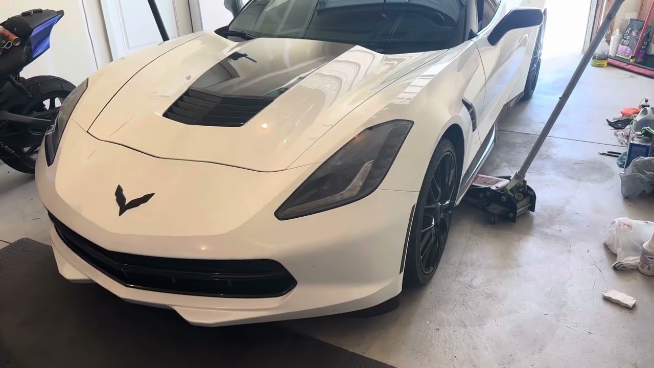 C7 Corvette Z06 Front Lip DIY install SIMPLE AND CHEAP $65