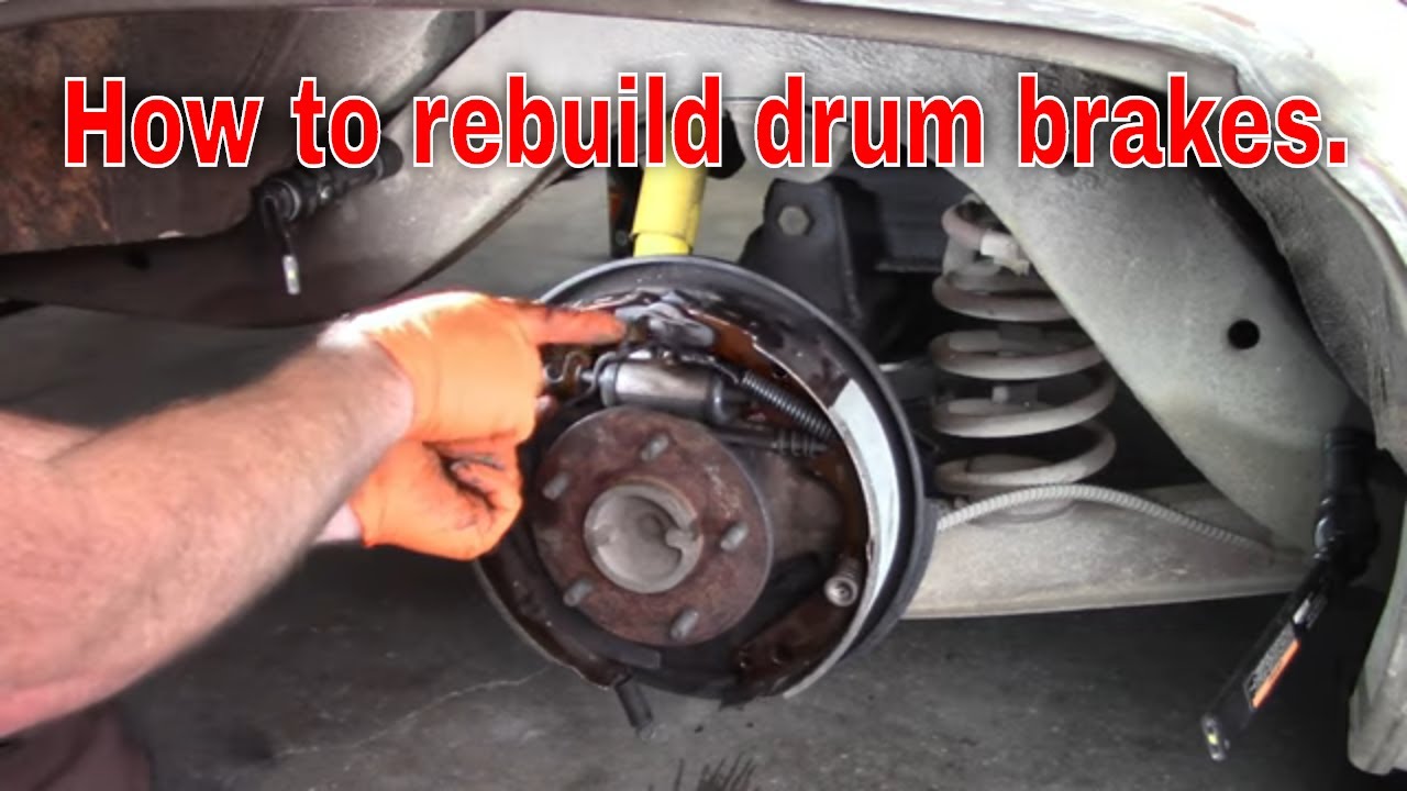 Drum brakes on a 65 Chevy Impala.
