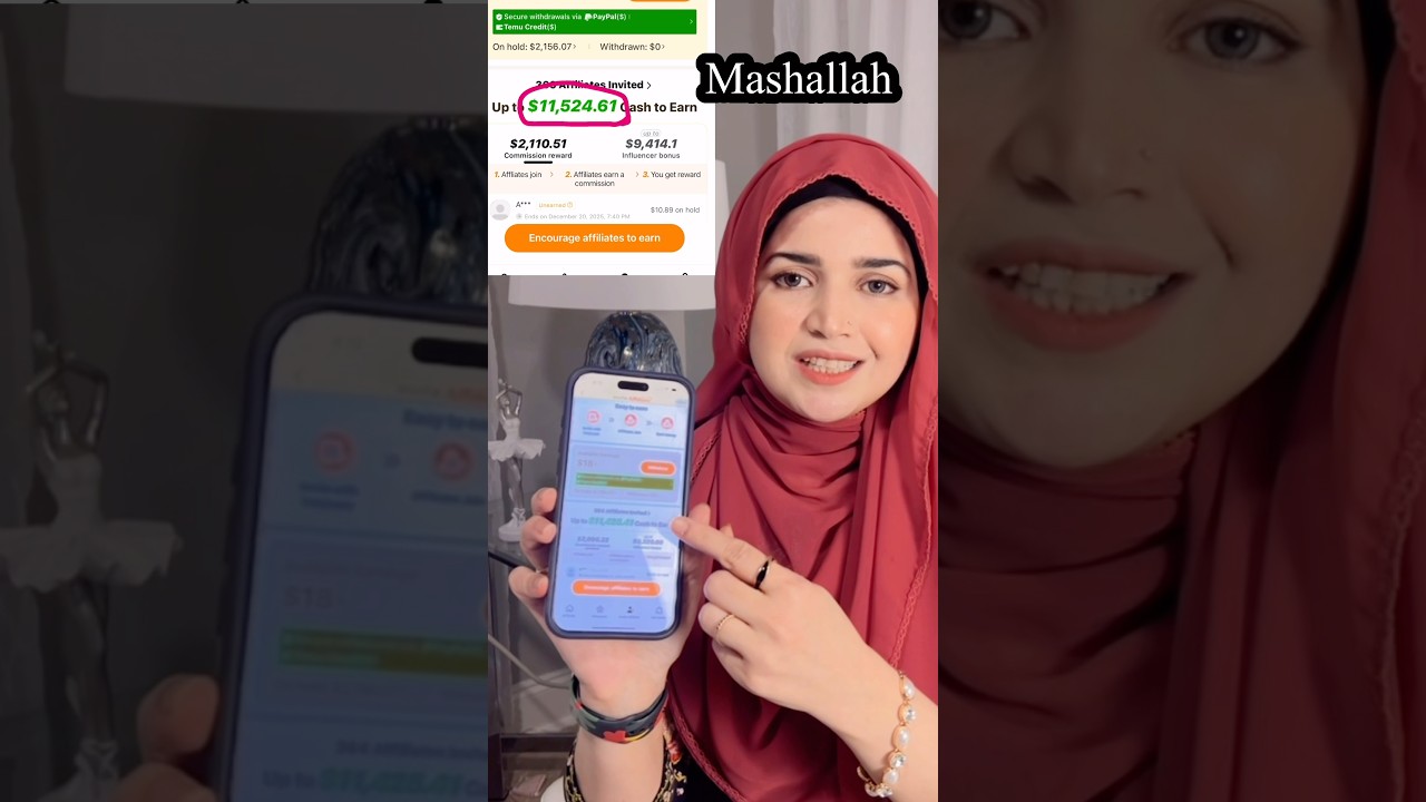 My earning with proof | Temu affiliate program code : ind610282 #temu #temuinfluencerprogram