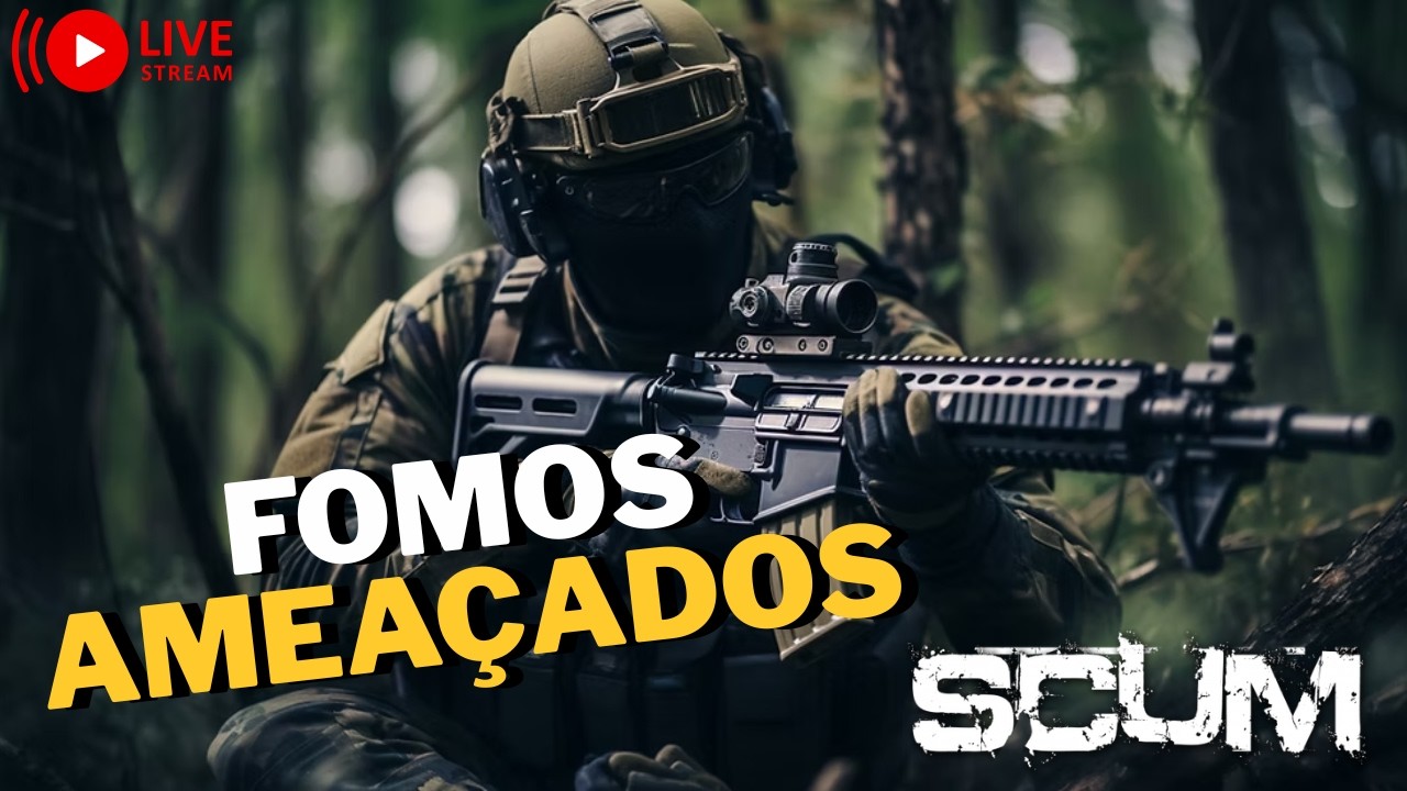 SCUM AO VIVO 🔥 Fomos ameaçados de raid