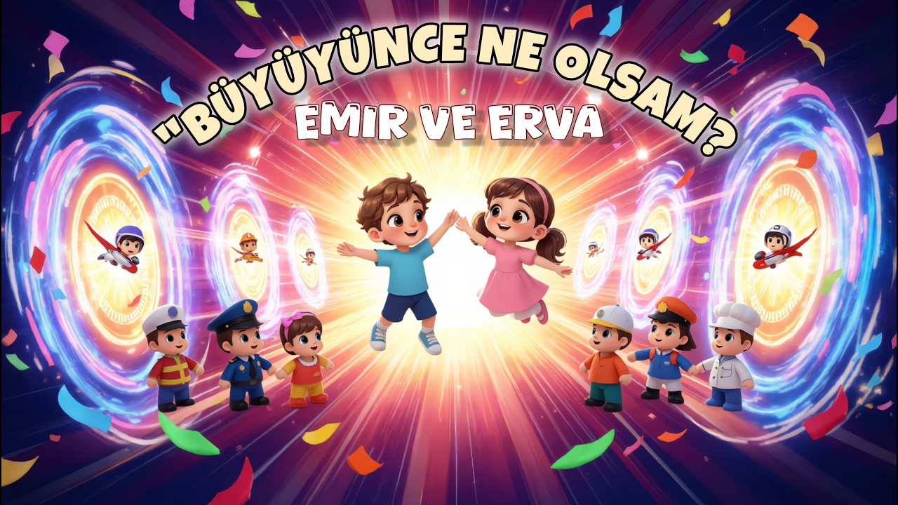 Eğitici Çizgi Film: Emir ve Erva ile Hayallerindeki Mesleği Keşfet! 👨‍🚒👩‍🍳