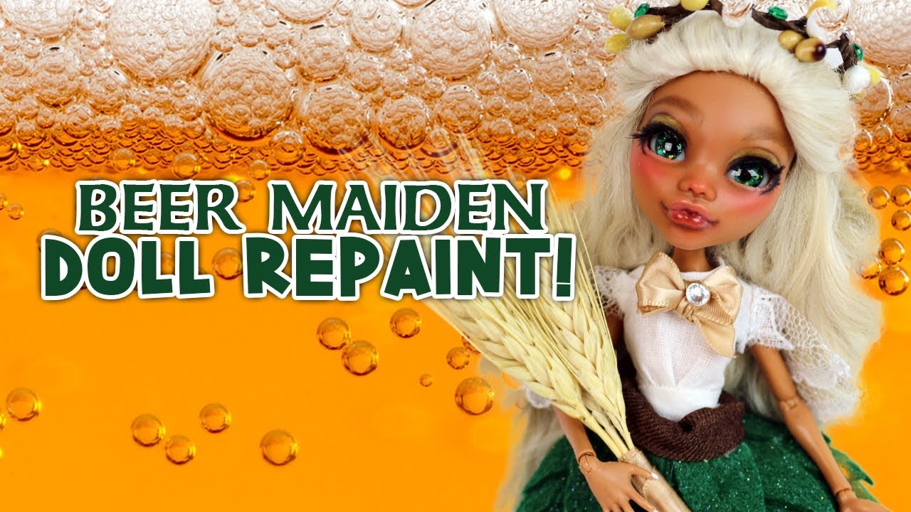 Beer Maiden Doll Repaint - Inset Eyes Custom Monster High OOAK