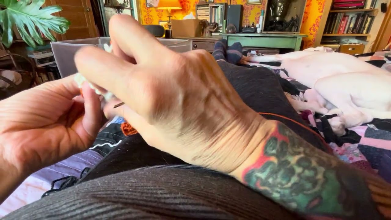 Knitting Fox ears with no instructions or talking. Knit with me