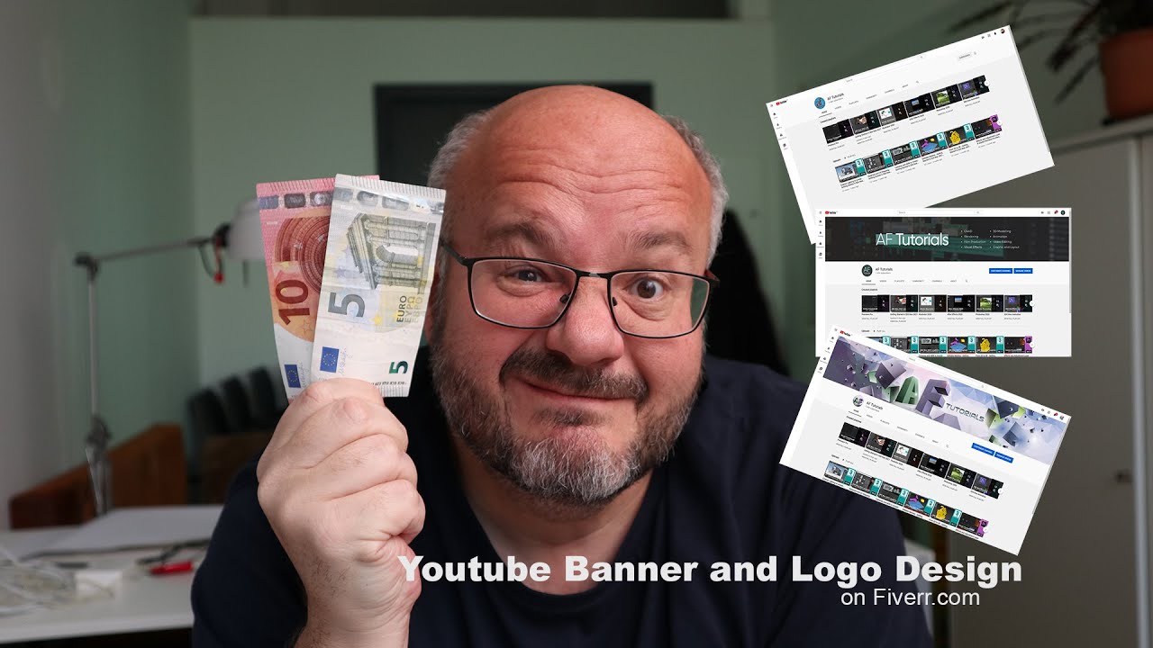Lazy me! Artists on Fiverr.com had to do my Youtube banner and logo design.
