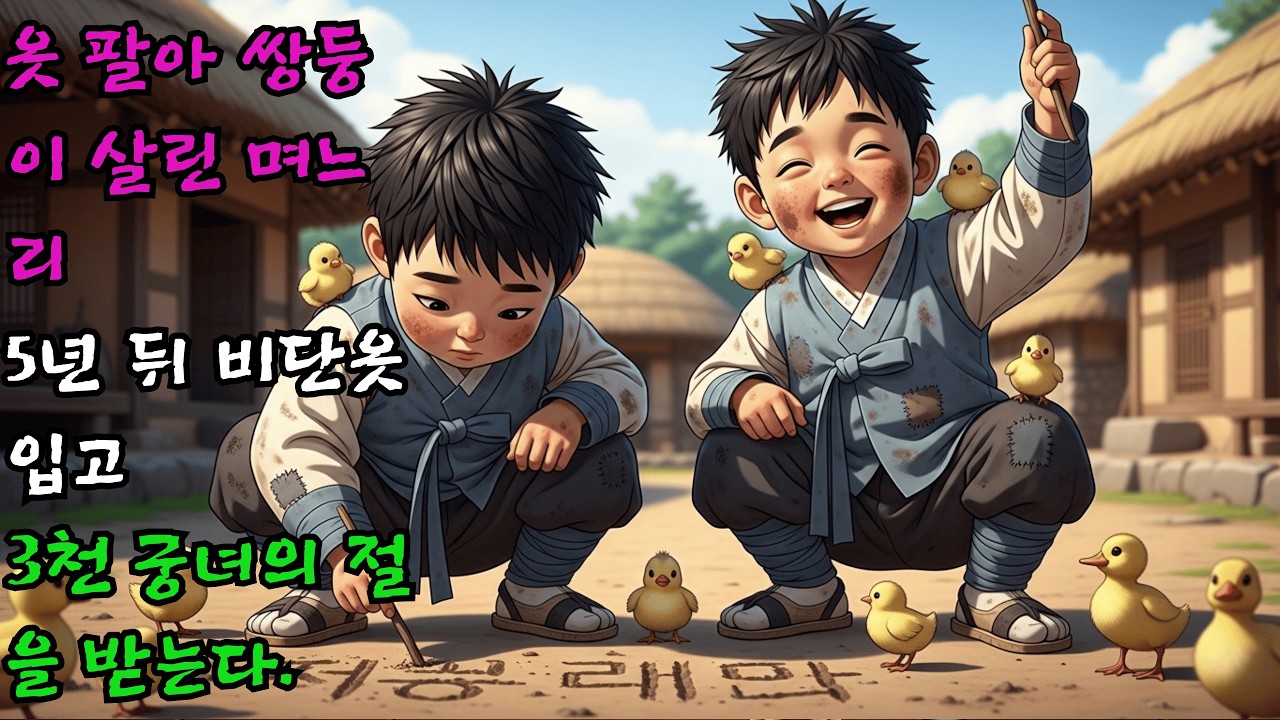 자신의 옷을 팔아 쌍둥이를 먹여 살린 쫓겨난 며느리가 5년 뒤 비단옷 입고 3천 궁녀의 절을 받게 된 기적 | 야담 신데렐라 스토리