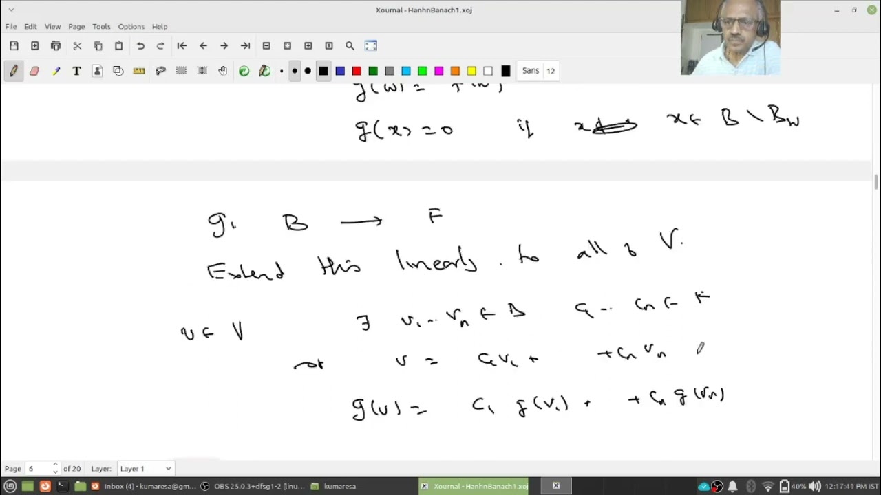 Functional Analysis:  Hahn-Banach Theorem - 1