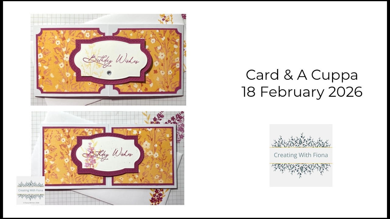 Card & A Cuppa 18 Feb - Long and thin Gate Fold Card