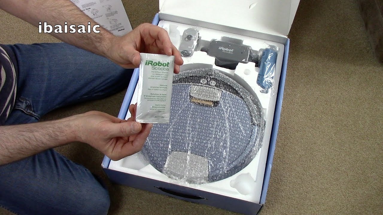 Unboxing an iRobot 385 Scooba Robotic Hard Floor Cleaner