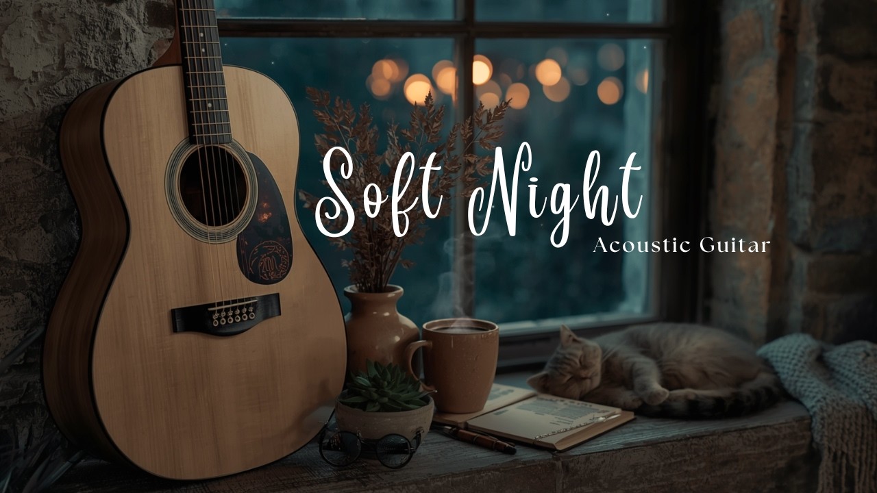 [No Ads] Relaxing Guitar Music | Moonlit Acoustic Strings, Gentle Guitar for Calming
