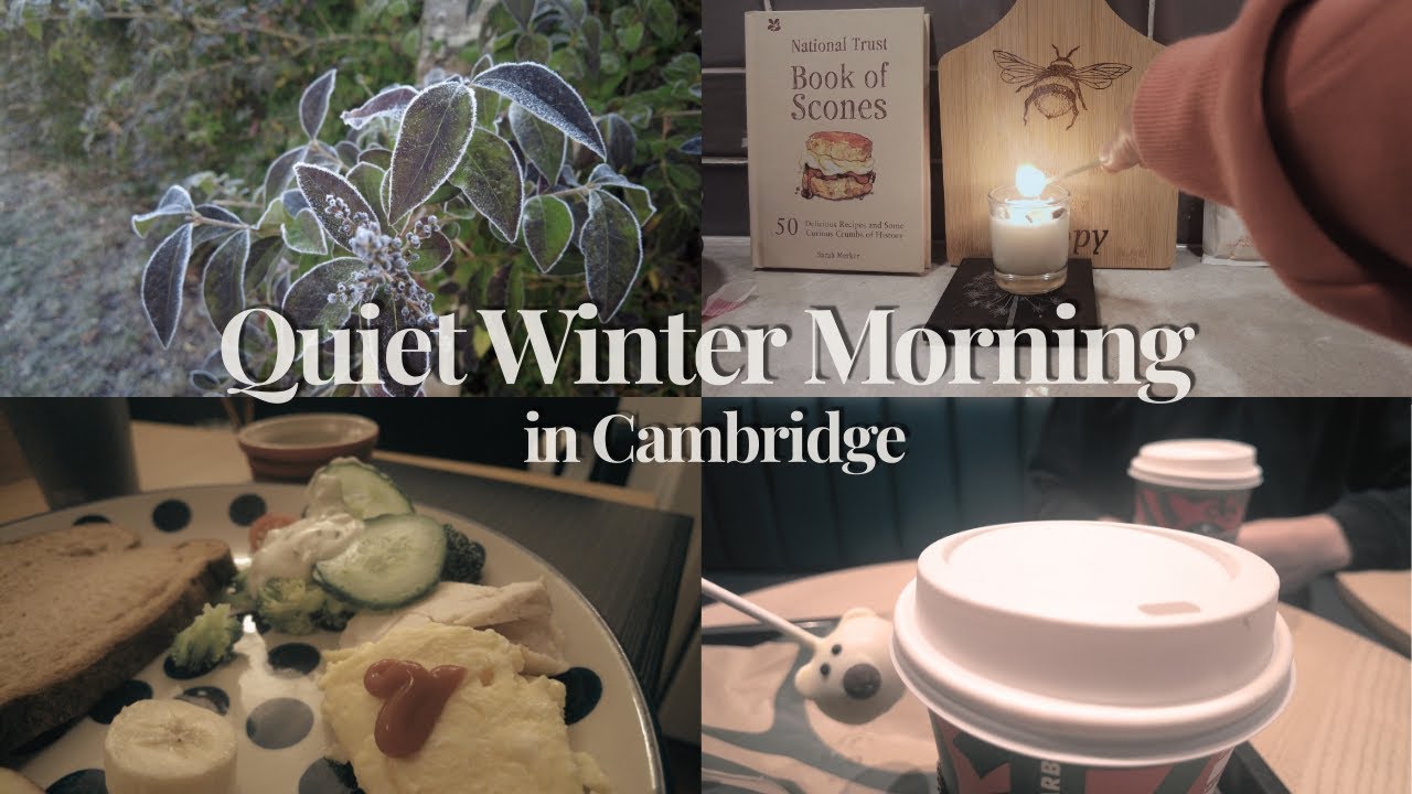 A Quiet Winter Morning in Cambridge | Frosty Morning Walk, Breakfast & Starbucks