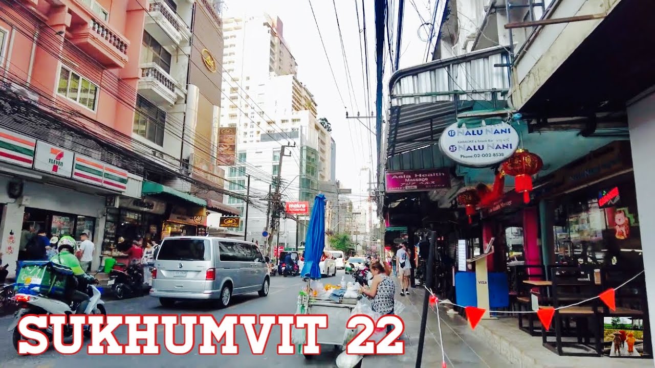 🇹🇭4K｜Walking along Soi Sukhumvit 22 from Valia Hotel Bangkok to BTS Phrom Phong station