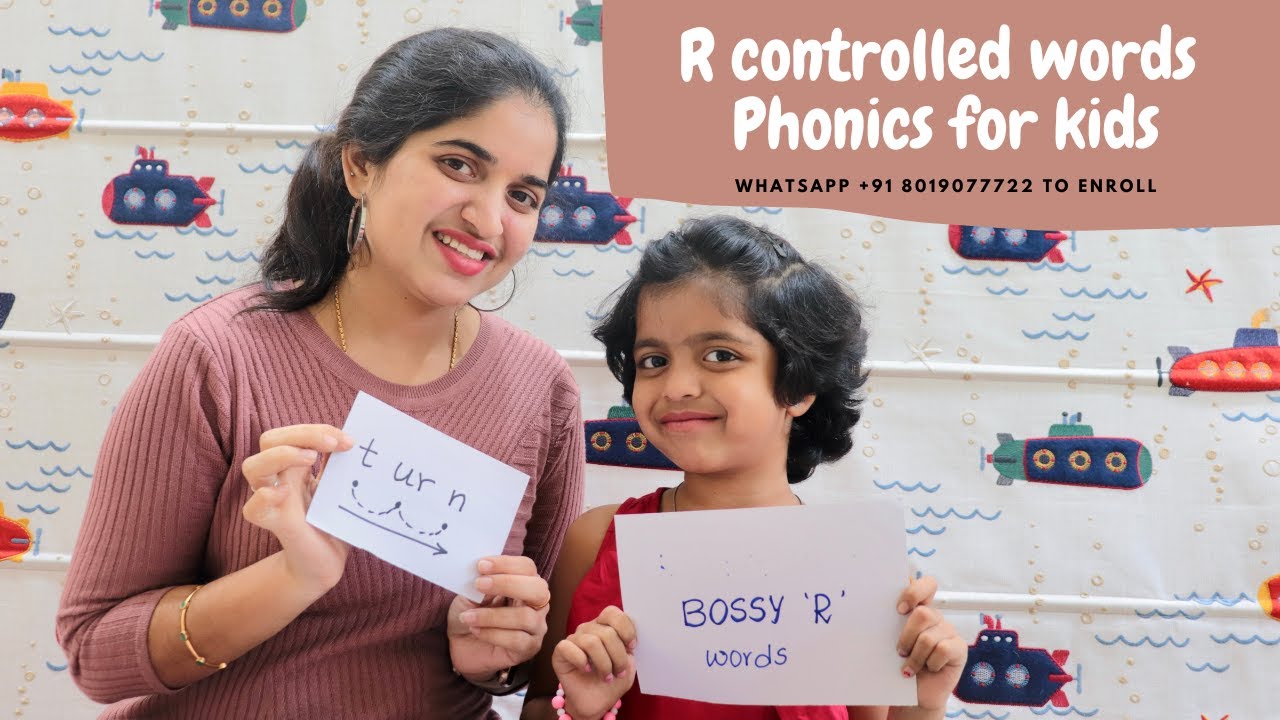 R Controlled Vowels || Bossy R Words - ar, er, ir, or, ur ||  Risha Mam #phonics Class