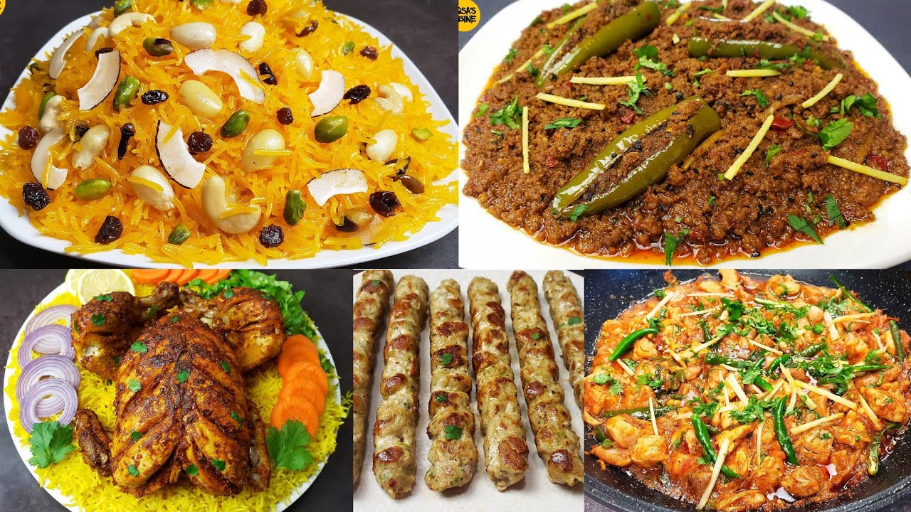 Eid Dawat Complete Menu by Aqsa's Cuisine Traditional Eid Recipes, Steam Roast, Kabab, Karahi, Zarda