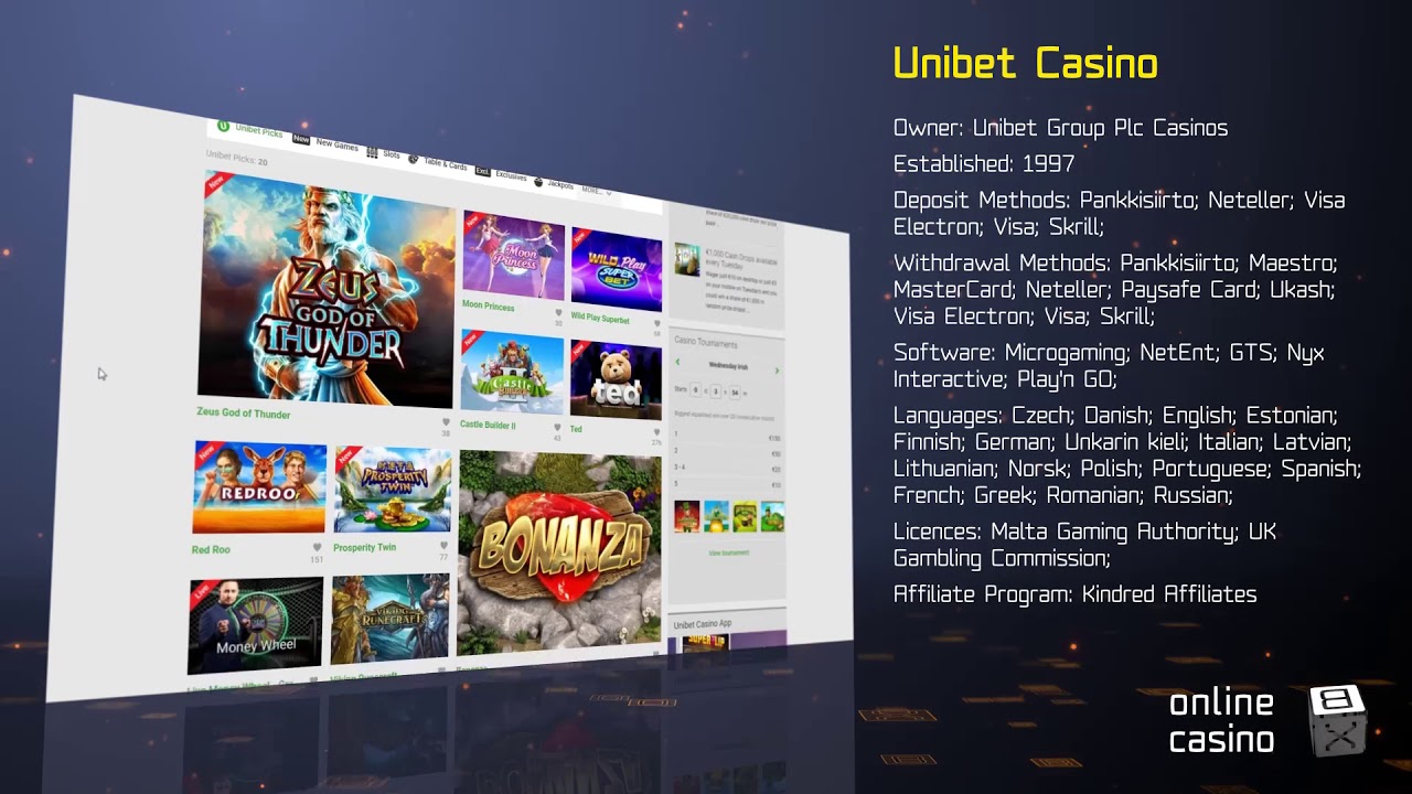 Secrets of the game in Unibet casino: review by OnlineCasinoBOX.net