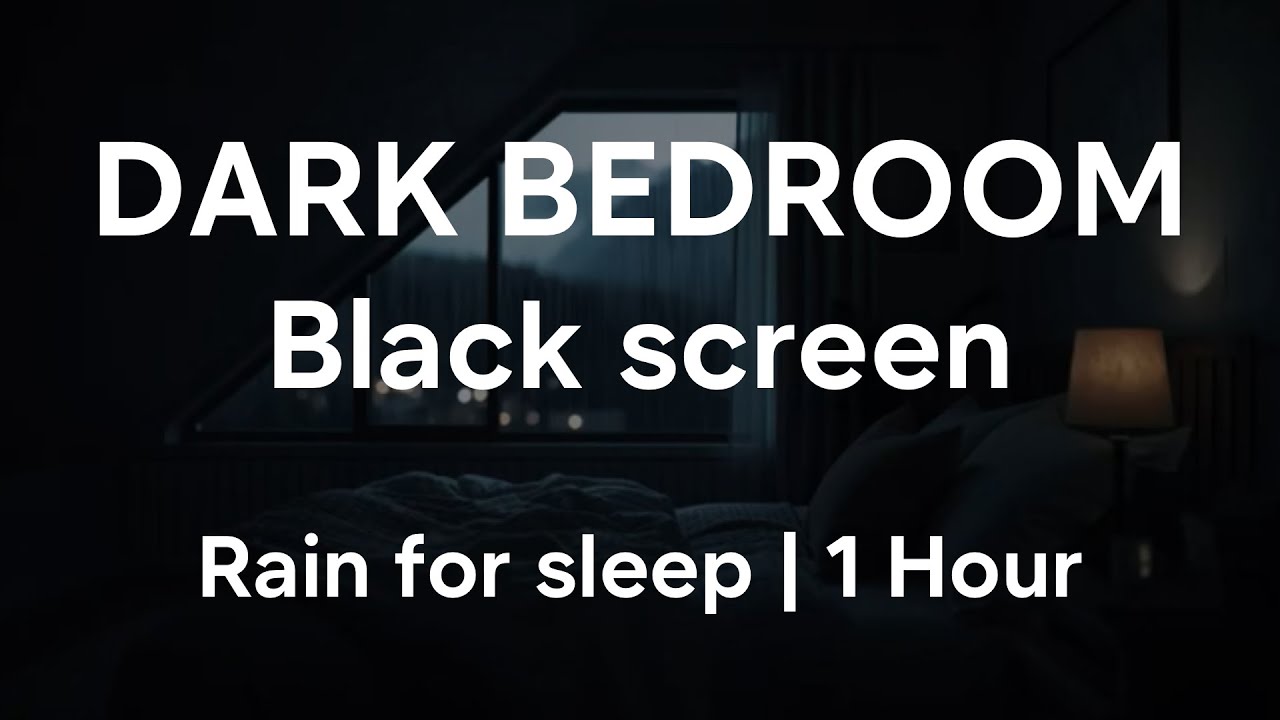 Rain Sounds for Sleeping | Black Screen (1 Hour)