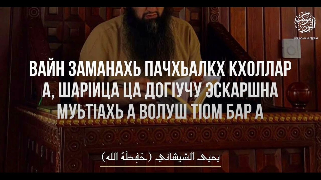 Шейх Яхья | Вайн заманахь пачхьалкх кхоллара шарIица ца догIучу эскаршна муьтIахьа волуш тIом бара.