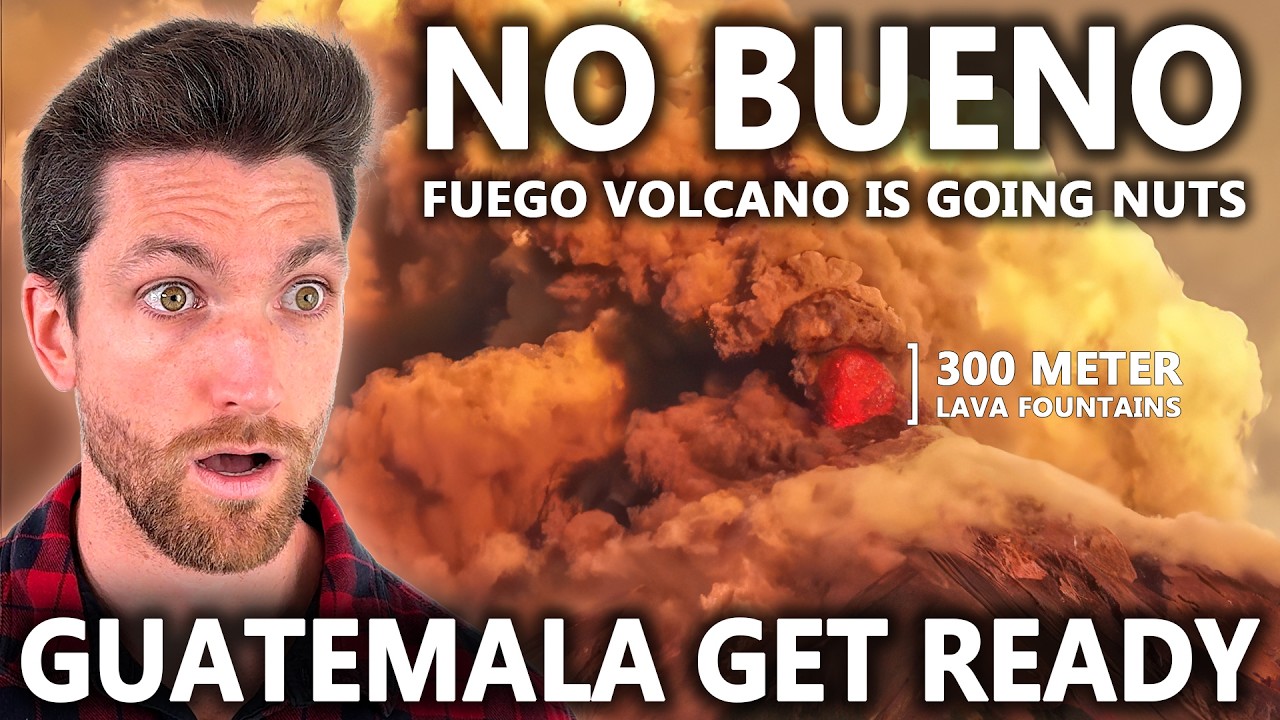 BREAKING ⚠️ Huge Explosions Rock Fuego Volcano, Nationwide Orange Alert Activated