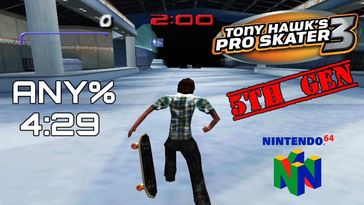 THPS3 5th Gen | Any% in 4:29 RTA | N64