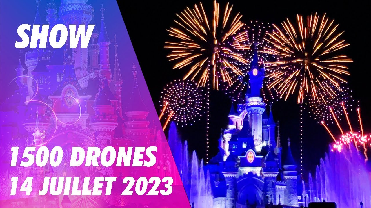 Feu d’artifice 14 juillet | Bastille Day 2023 Fireworks | Dronisos | Disneyland Paris